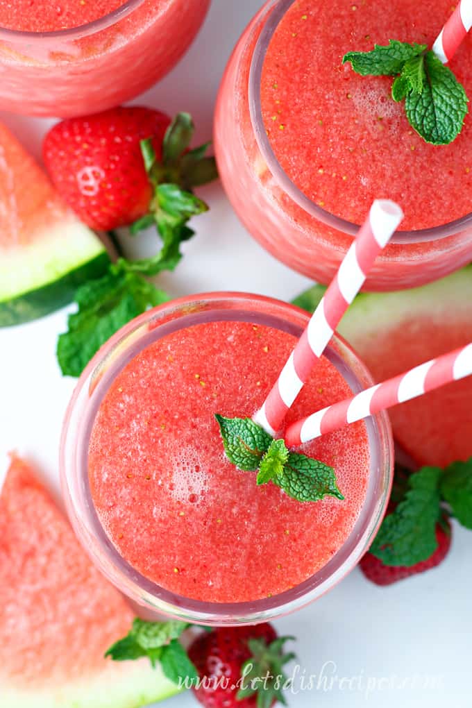 Strawberry Watermelon Fruit Slush