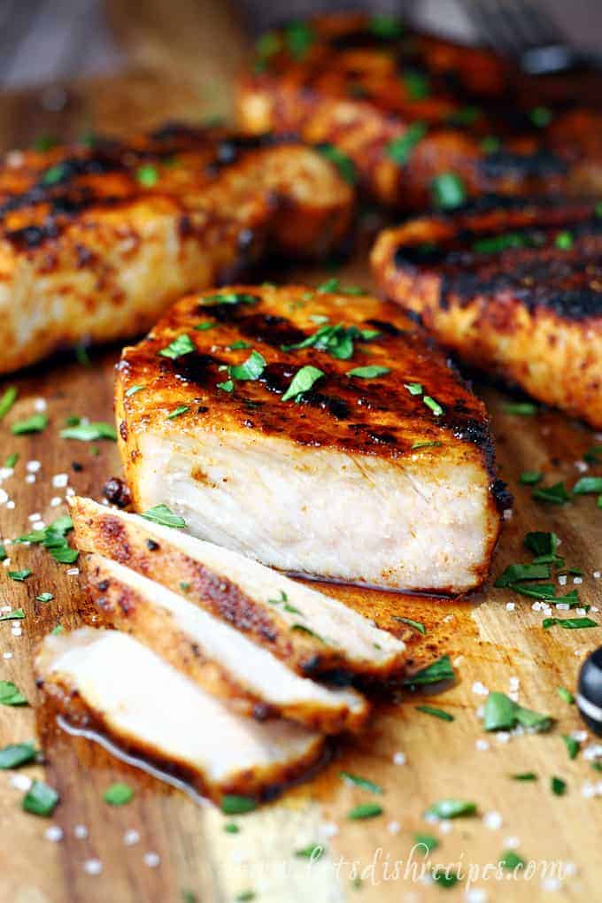 Juicy Grilled Pork Chops Let S Dish Recipes,American Chop Suey Recipe Chicken