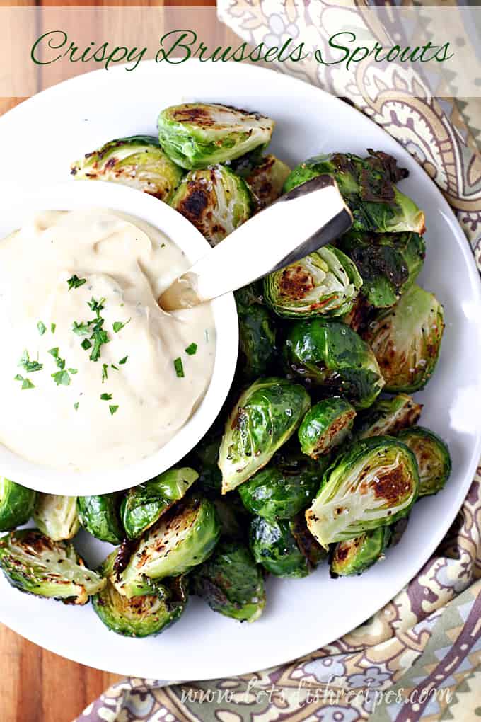 Crispy Brussels Sprouts with Mustard Aioli