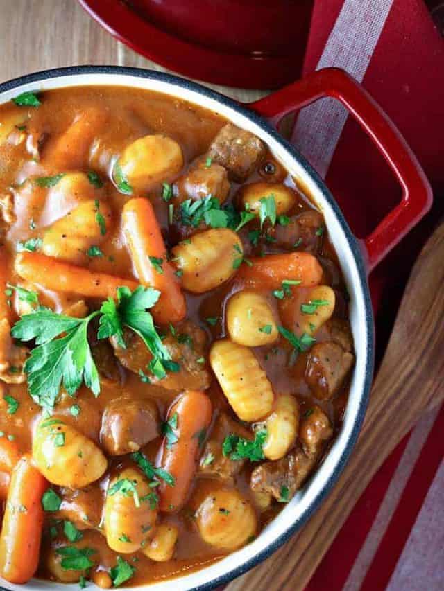 Potato Gnocchi Beef Stew — Let's Dish Recipes