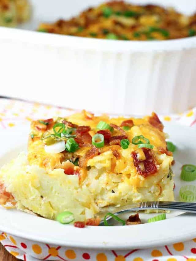 Cheesy Bacon Egg Hashbrown Casserole — Let's Dish Recipes