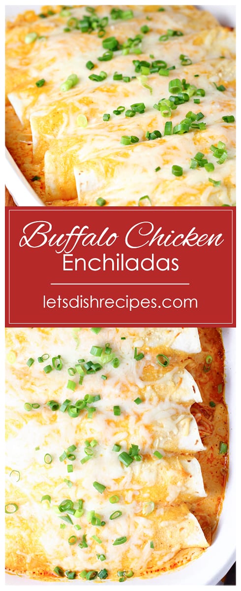 Creamy Buffalo Chicken Enchiladas