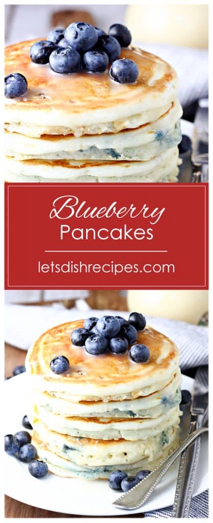 Fluffy Blueberry Pancakes — Let's Dish Recipes