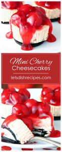 Mini Cherry Cheesecakes | Let's Dish Recipes