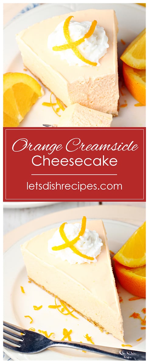 No-Bake Orange Creamsicle Cheesecake