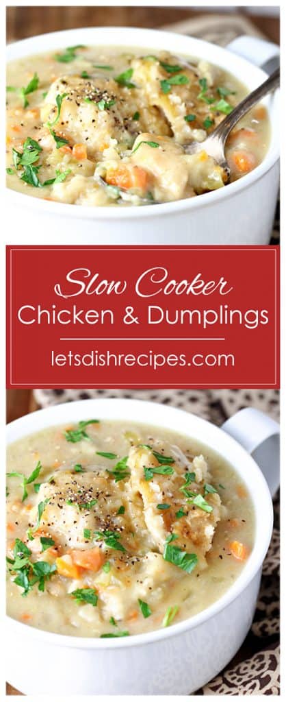 Slow Cooker Chicken and Dumplings | Let's Dish Recipes