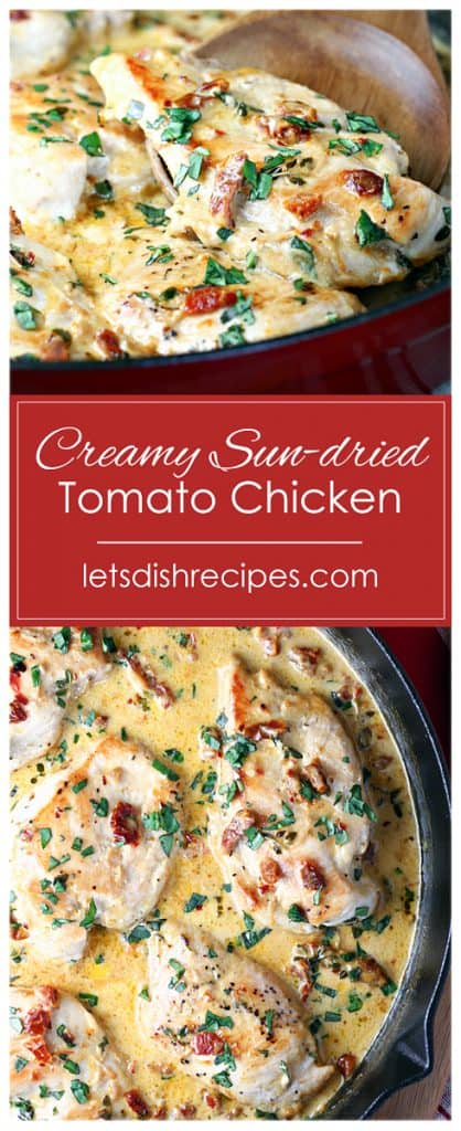 Creamy Sun-Dried Tomato Chicken | Let's Dish Recipes