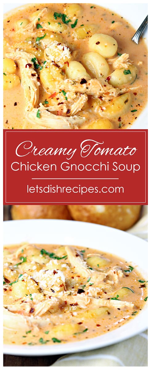 Creamy Tomato Chicken Gnocchi Soup