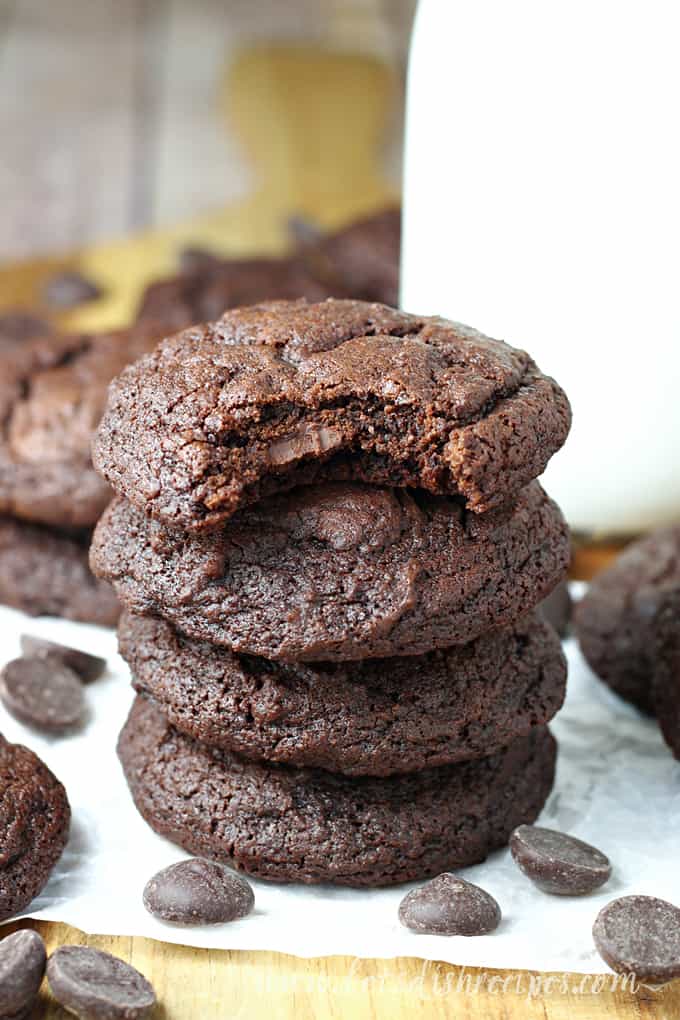 Dark Chocolate Fudge Brownie Cookies