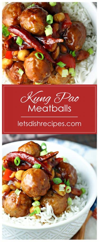 Slow Cooker Kung Pao Meatballs | Let's Dish Recipes