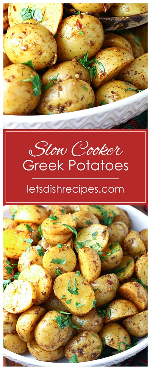 Slow Cooker Greek Potatoes