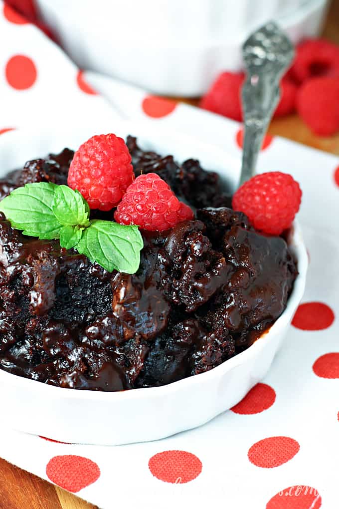 Easy Slow Cooker Chocolate Lava Cake