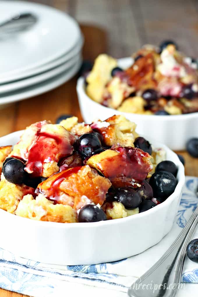 Overnight Slow Cooker Blueberry French Toast