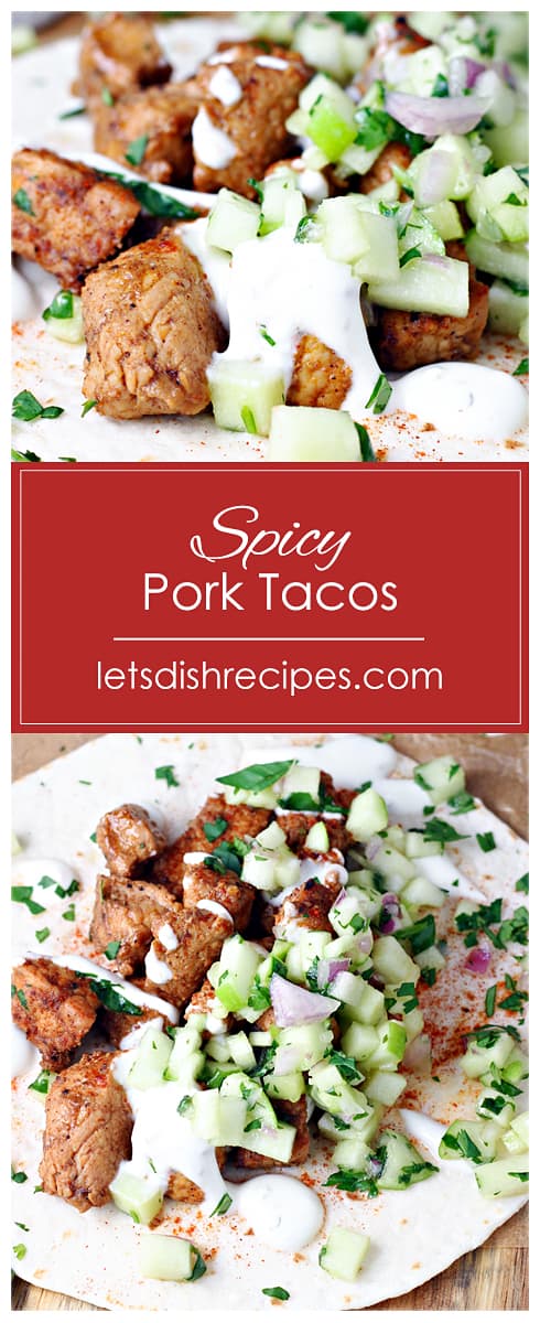Spicy Pork Tacos with Green Apple Slaw