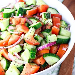 Fresh Cucumber Tomato Salad — Let's Dish Recipes