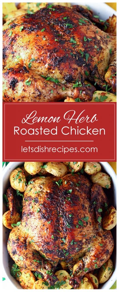 Lemon Herb Roasted Chicken | Let's Dish Recipes