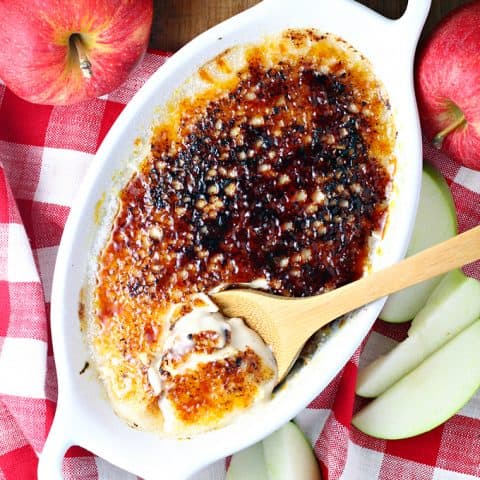 Caramel Apple Dip with Creme Brulee Topping