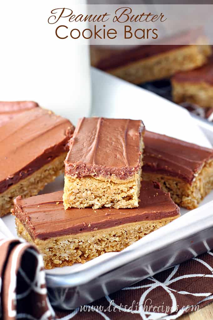 Frosted Peanut Butter Cookie Bars