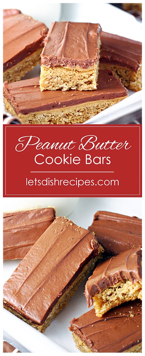 Frosted Peanut Butter Cookie Bars