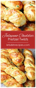 Jalapeno Cheddar Pretzel Twists | Let's Dish Recipes