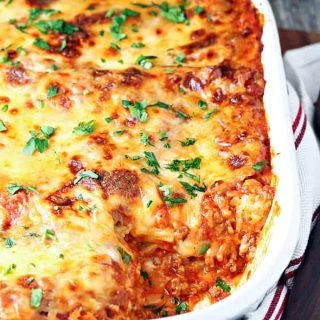 Red and White Lasagna — Let's Dish Recipes