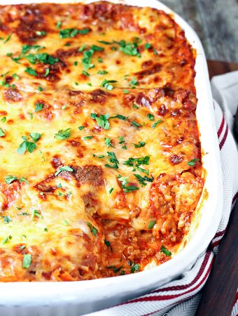 Red and White Lasagna