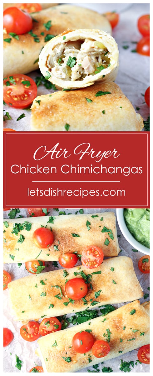 Crispy Air Fryer Chicken Chimichangas