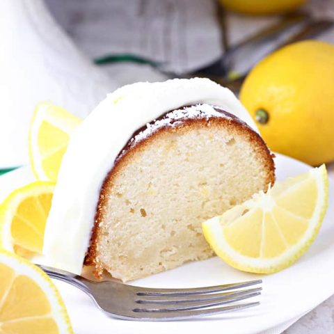 Italian Lemon Pound Cake with Lemon Cream Cheese Frosting