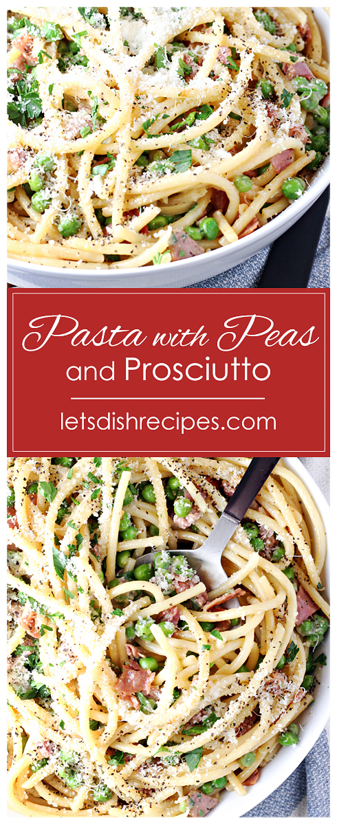Pasta with Peas and Prosciutto
