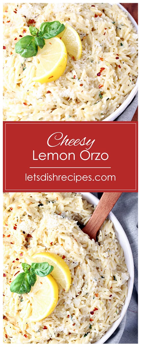Cheesy Lemon Orzo