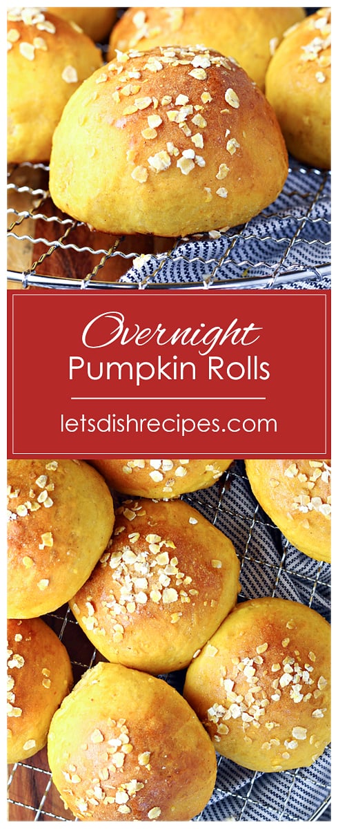 Overnight Yeast Pumpkin Rolls