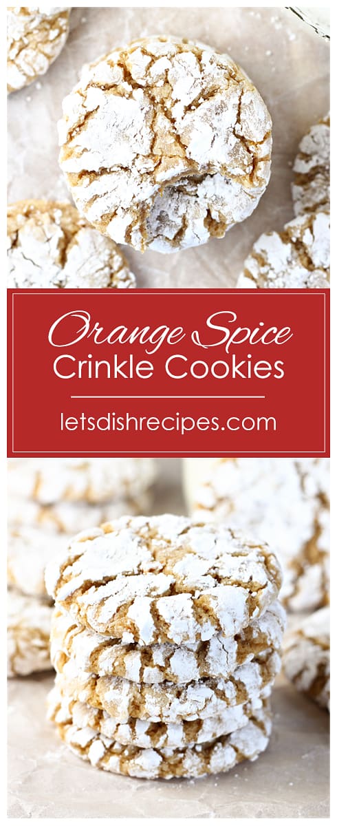 Cake Mix Orange Spice Crinkle Cookies