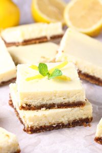 Lemon Ginger Cheesecake Bars | Let's Dish Recipes