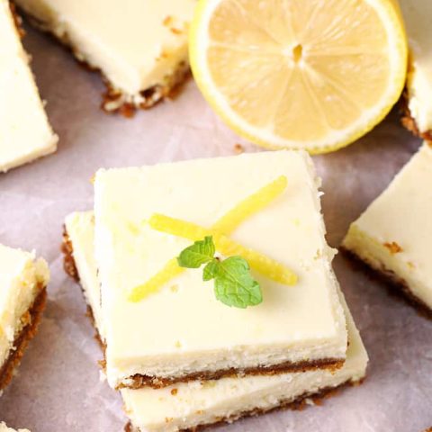 Lemon Ginger Cheesecake Bars