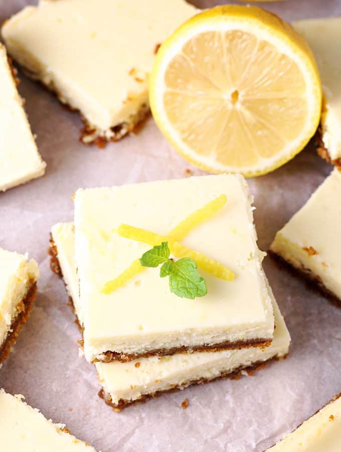 Lemon Ginger Cheesecake Bars