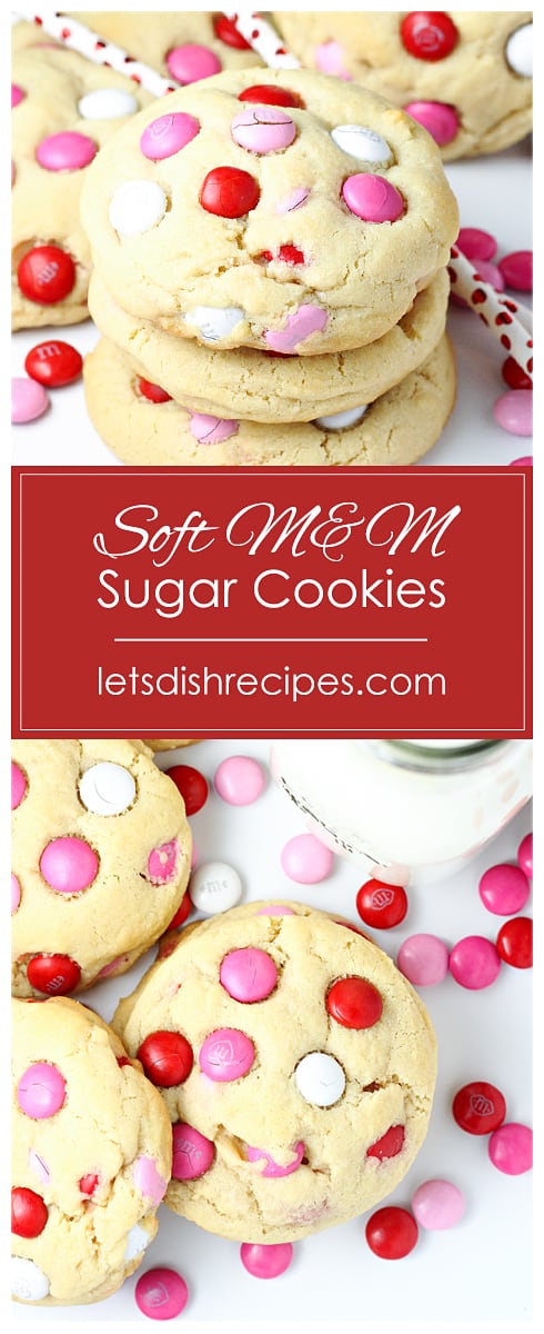 Big Soft M&M Sugar Cookies