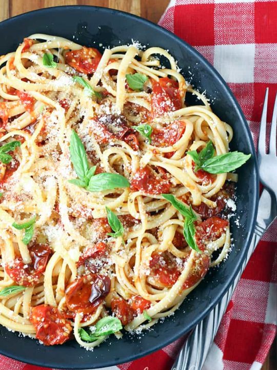 Balsamic Roasted Cherry Tomato Pasta — Let's Dish Recipes