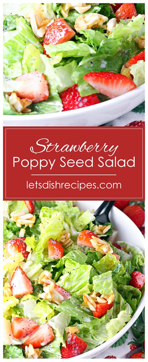 Strawberry Poppy Seed Salad with Candied Almonds