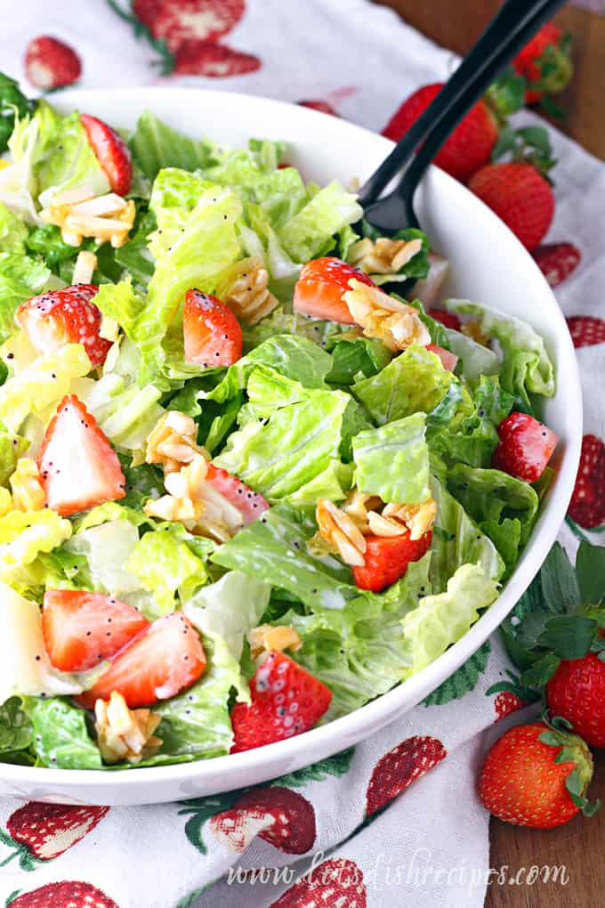 Strawberry Poppy Seed Salad with Candied Almonds
