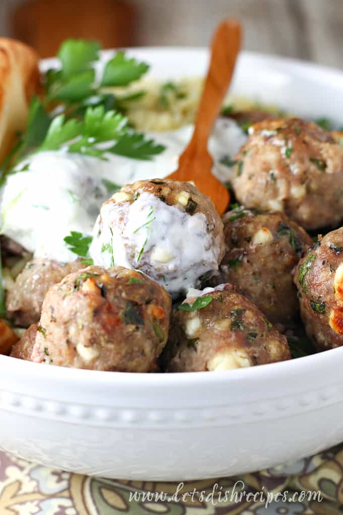 Greek Turkey Meatballs with Spinach and Feta