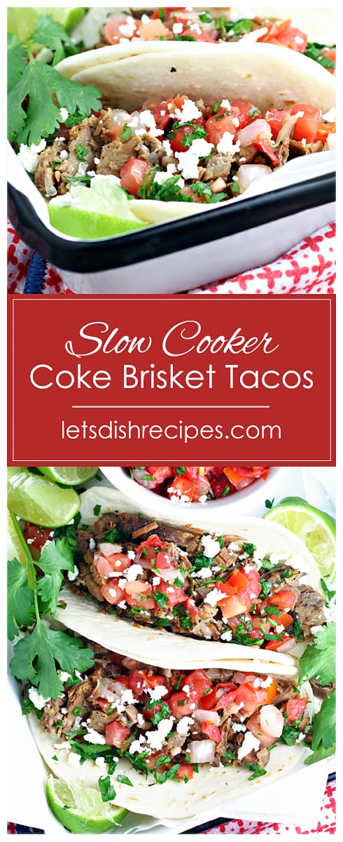 Slow Cooker Coke Brisket Tacos