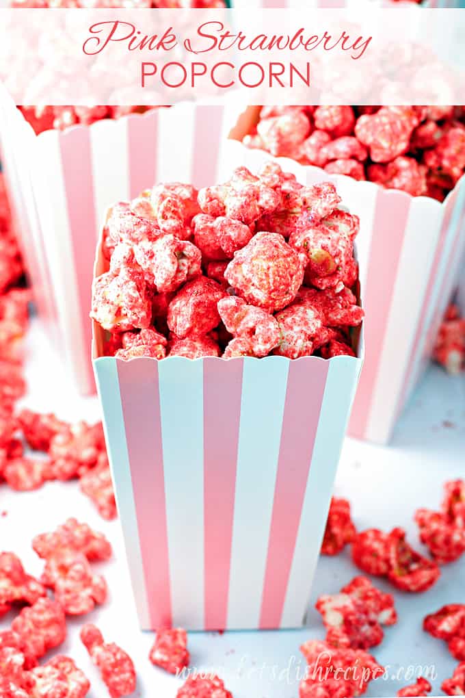 Pink Strawberry Popcorn