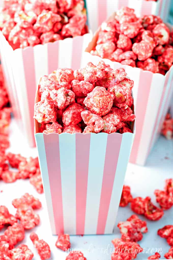Pink Strawberry Popcorn