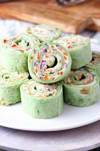 Ranch Veggie Pinwheels | Let's Dish Recipes