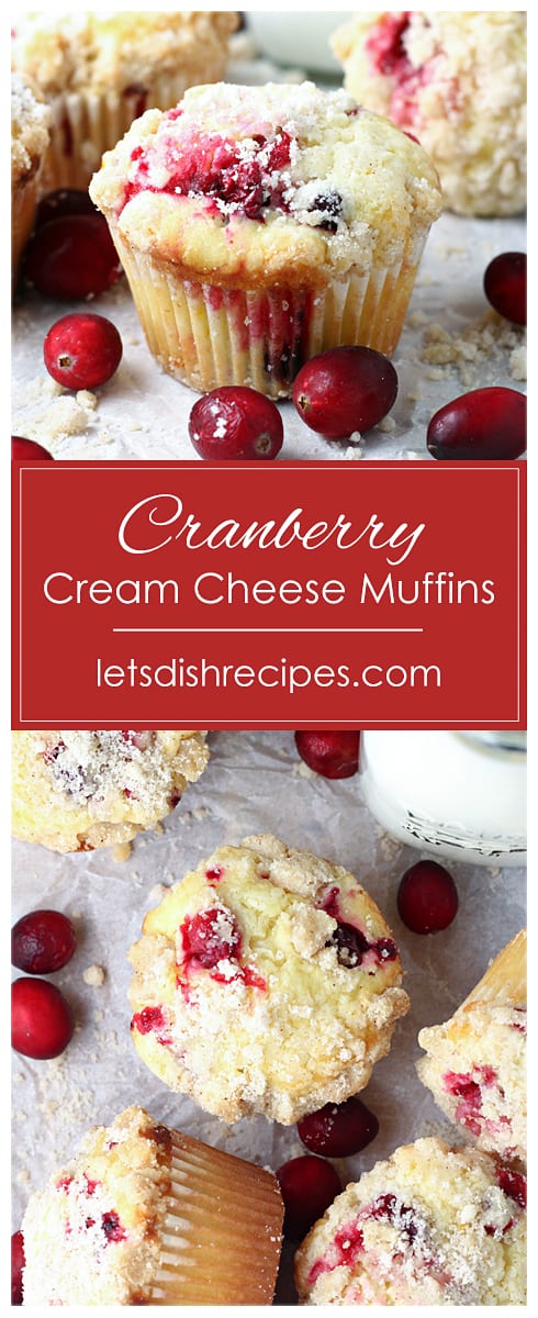 Cranberry Cream Cheese Muffins
