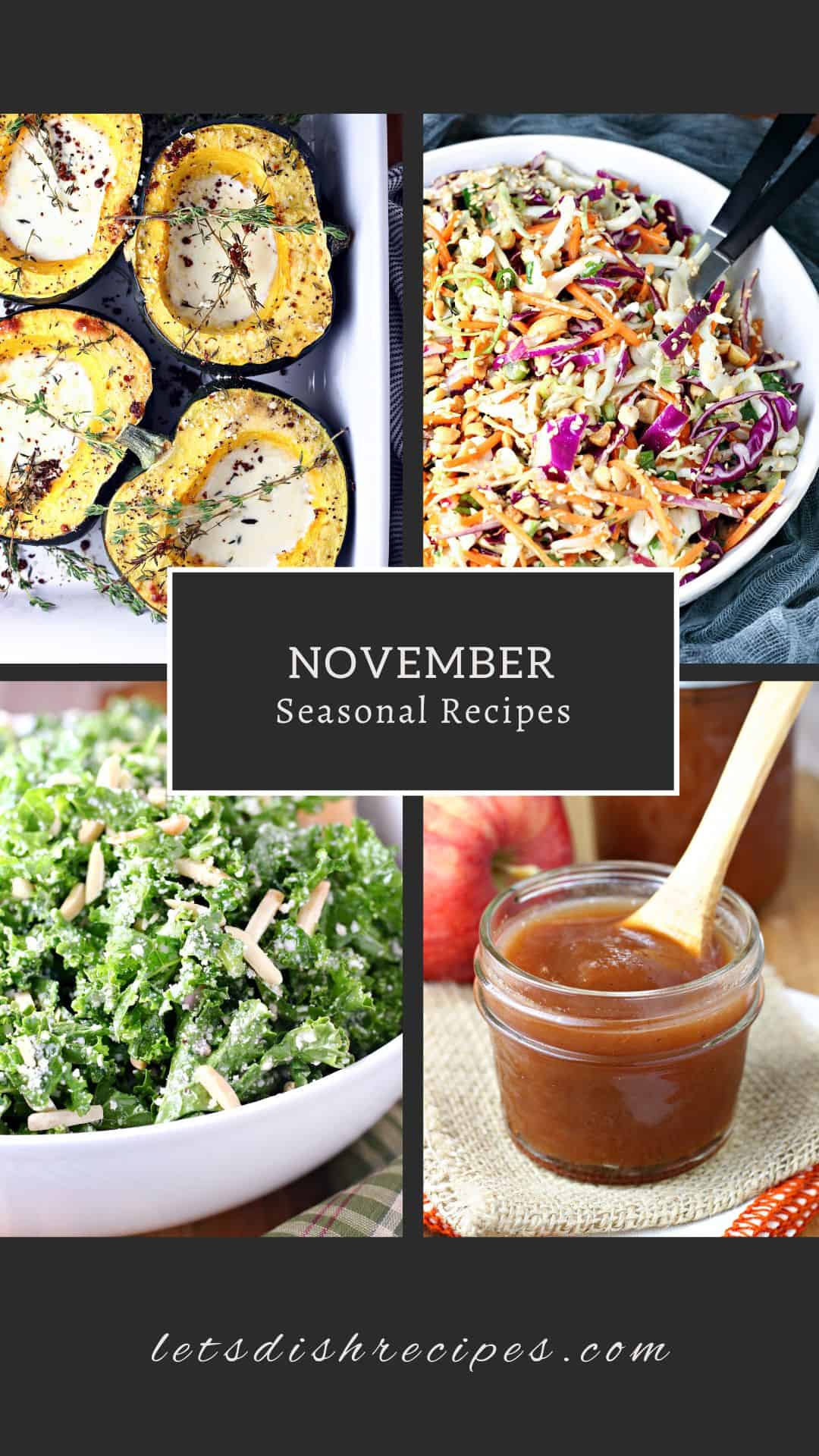 Seasonal Recipes: November collage