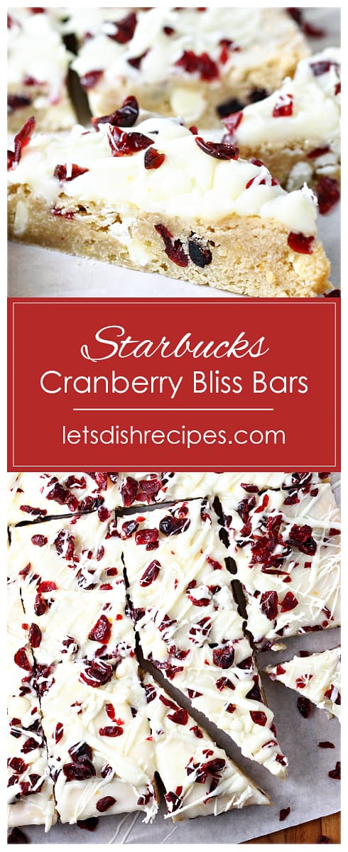 Starbucks Cranberry Bliss Bars (Copycat Recipe)