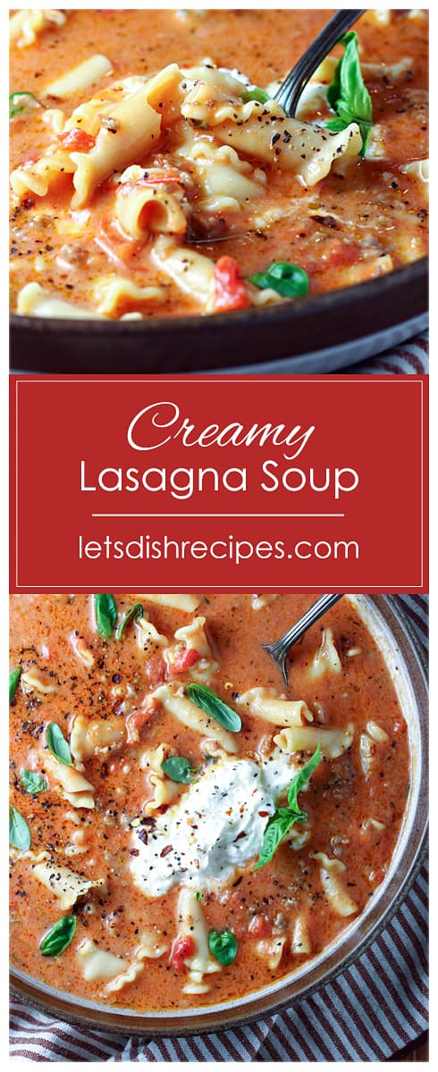 Creamy Lasagna Soup