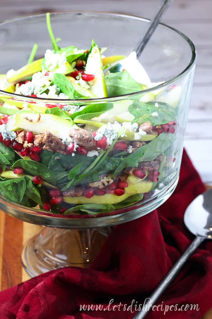 Layered Pear and Pomegranate Salad