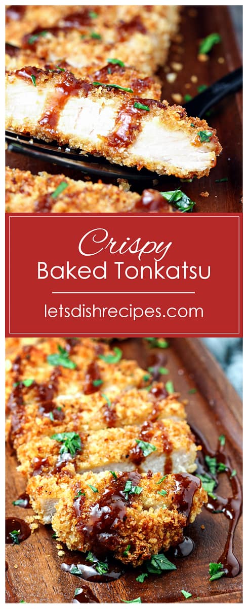Crispy Baked Tonkatsu (Breaded Pork Cutlets)